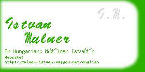 istvan mulner business card